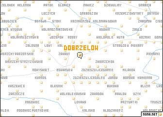 map of Dobrzelów