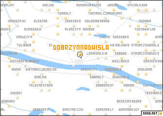 map of Dobrzyń nad Wisłą