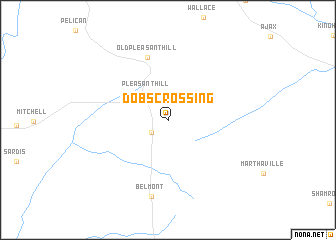 map of Dobs Crossing