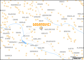 map of Dodanovići