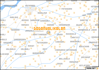 map of Dodānwāli Kalān