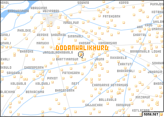 map of Dodānwāli Khurd