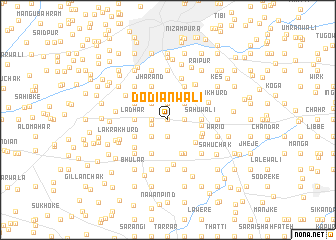 map of Dodiānwāli