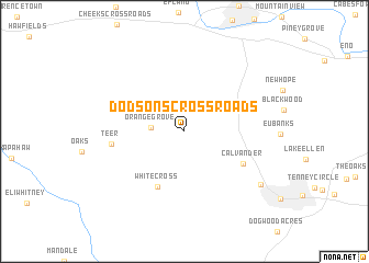 map of Dodsons Crossroads