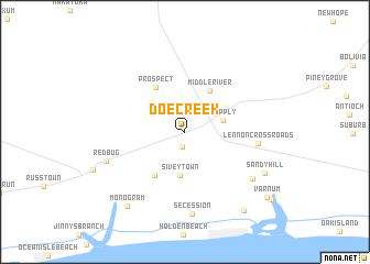 map of Doe Creek