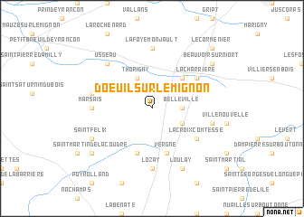 map of Doeuil-sur-le-Mignon