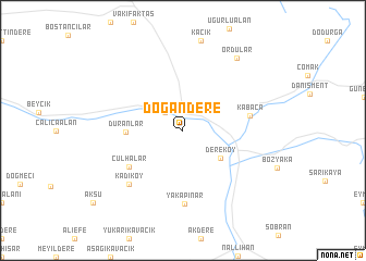 map of Doğandere