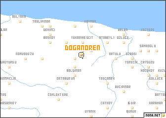 map of Doğanören