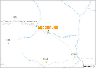 map of Dogon Ruwa