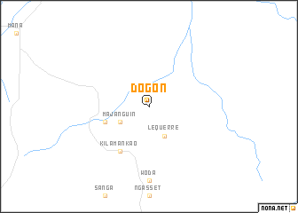 map of Dogon