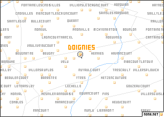 map of Doignies