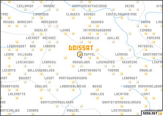 map of Doissat