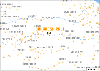 map of Dokān-e Shīr ‘Alī