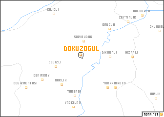 map of Dokuzoğul