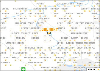 map of Dolánky