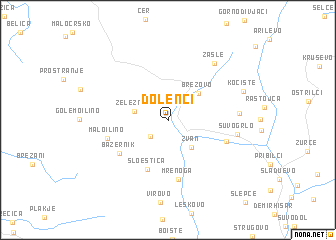 map of Dolenci