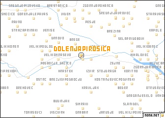 map of Dolenja Pirošica