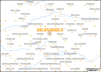 map of Dolenje Dole