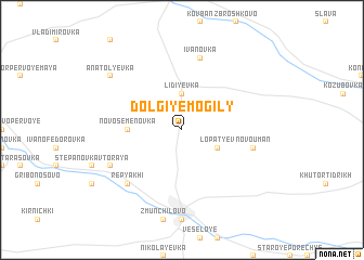 map of Dolgiye Mogily