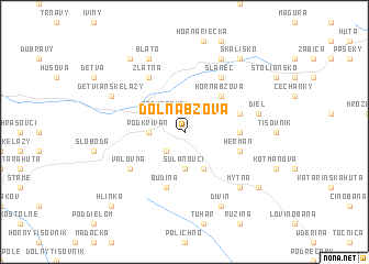 map of Dolná Bzová