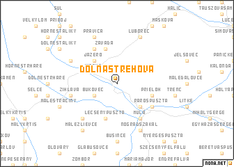 map of Dolná Strehová