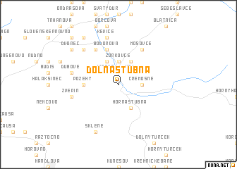 map of Dolná Štubňa