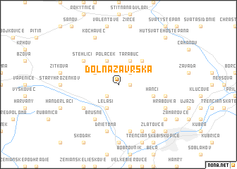 map of Dolná Závrská