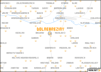 map of Dolné Breziny