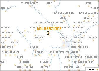 map of Dolné Bzince