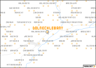 map of Dolné Chlebany