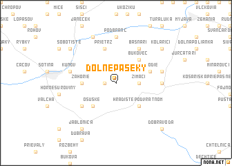 map of Dolné Paseky