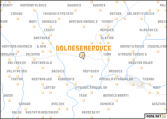 map of Dolné Semerovce