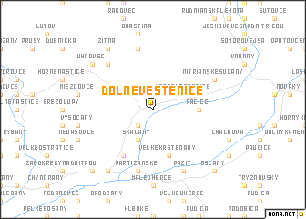 map of Dolné Vestenice