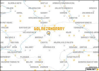 map of Dolné Zahorany