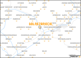 map of Dolné Záriečie