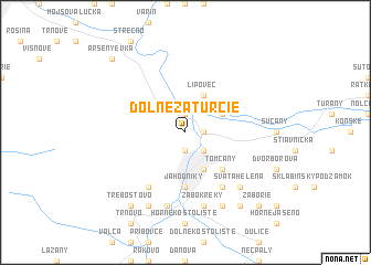 map of Dolné Záturčie