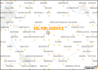 map of Dolní Bludovice