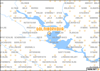 map of Dolní Borková