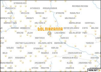 map of Dolní Branná