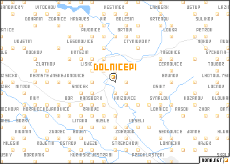 map of Dolní Čepí