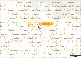 map of Dolní Černošice