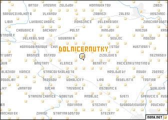 map of Dolní Černŭtky