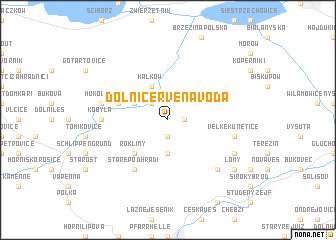 map of Dolní Červená Voda