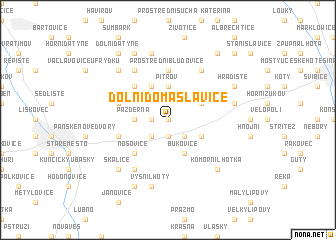 map of Dolní Domaslavice