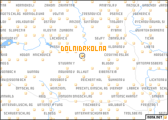 map of Dolní Drkolná