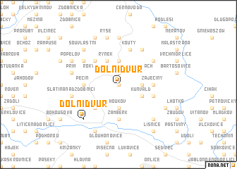 map of Dolní Dvŭr
