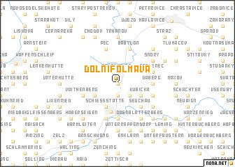 map of Dolní Folmava