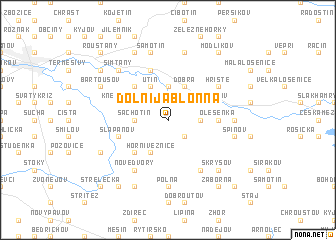 map of Dolní Jablonná