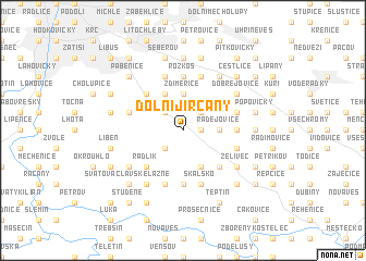 map of Dolní Jirčany