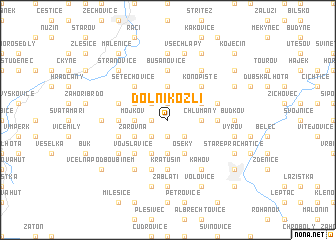 map of Dolní Kožlí